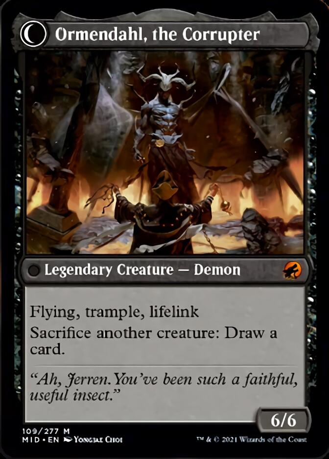 Jerren, Corrupted Bishop // Ormendahl, the Corrupted [Innistrad: Midnight Hunt] - The Mythic Store | 24h Order Processing