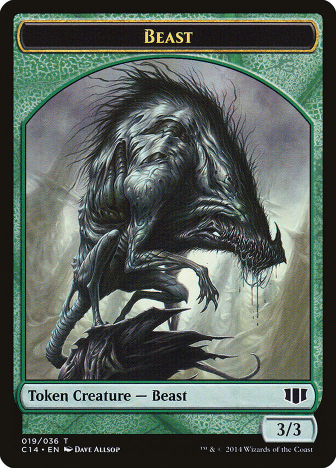 Elemental // Beast (019/036) Double-Sided Token [Commander 2014 Tokens] - The Mythic Store | 24h Order Processing