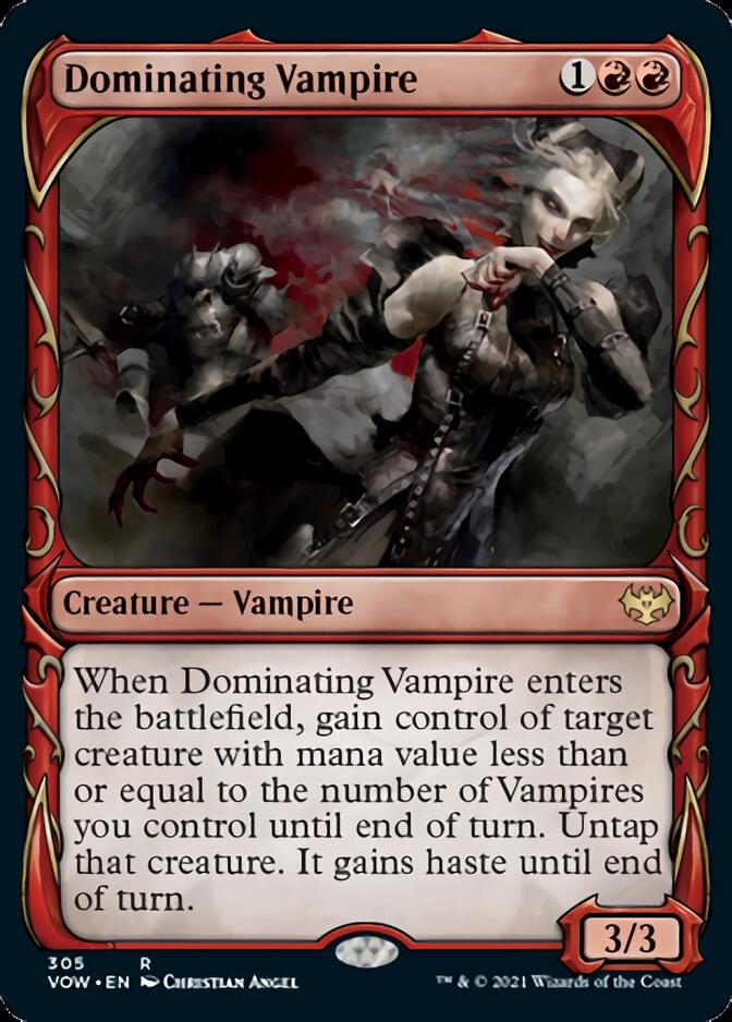 Dominating Vampire (Showcase Fang Frame) [Innistrad: Crimson Vow] - The Mythic Store | 24h Order Processing