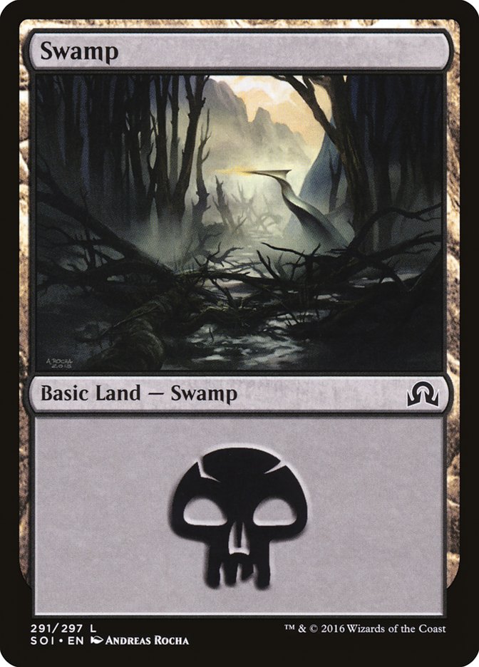 Swamp (291) [Shadows over Innistrad] - The Mythic Store | 24h Order Processing