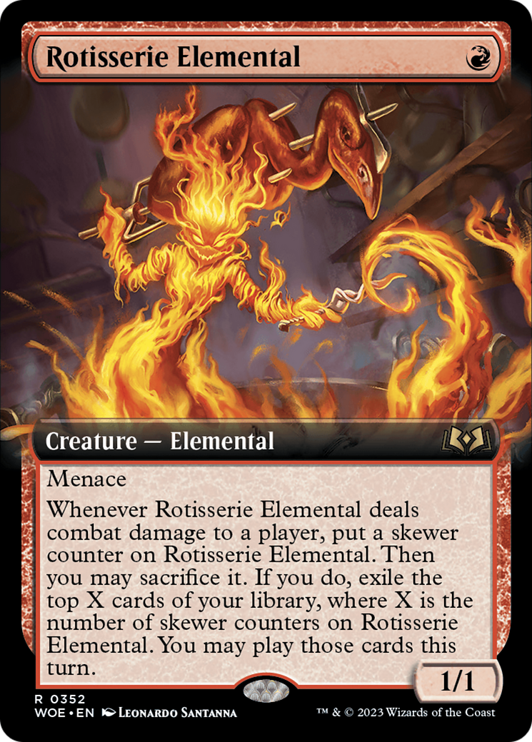 Rotisserie Elemental (Extended Art) [Wilds of Eldraine] - The Mythic Store | 24h Order Processing