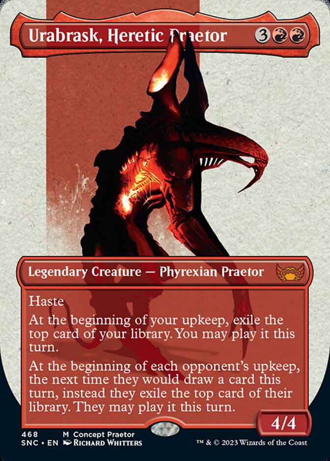 Urabrask, Heretic Praetor (Borderless Concept Praetors) [Phyrexia: All Will Be One] - The Mythic Store | 24h Order Processing