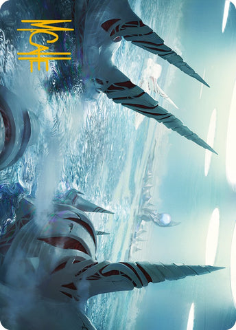 Seachrome Coast Art Card (Gold-Stamped Signature) [Phyrexia: All Will Be One Art Series] - The Mythic Store | 24h Order Processing