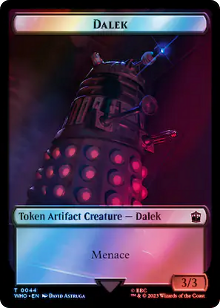 Dalek // Treasure (0062) Double-Sided Token (Surge Foil) [Doctor Who Tokens] - The Mythic Store | 24h Order Processing