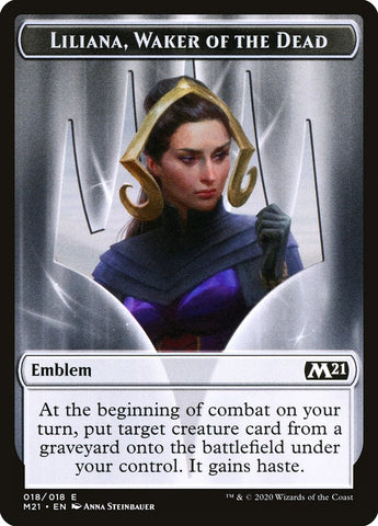 Liliana, Waker of the Dead Emblem [Core Set 2021 Tokens] - The Mythic Store | 24h Order Processing