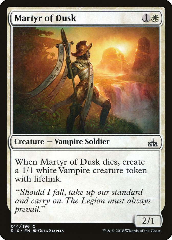 Martyr of Dusk [Rivals of Ixalan] - The Mythic Store | 24h Order Processing