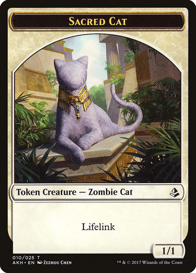 Sacred Cat Token [Amonkhet Tokens] - The Mythic Store | 24h Order Processing