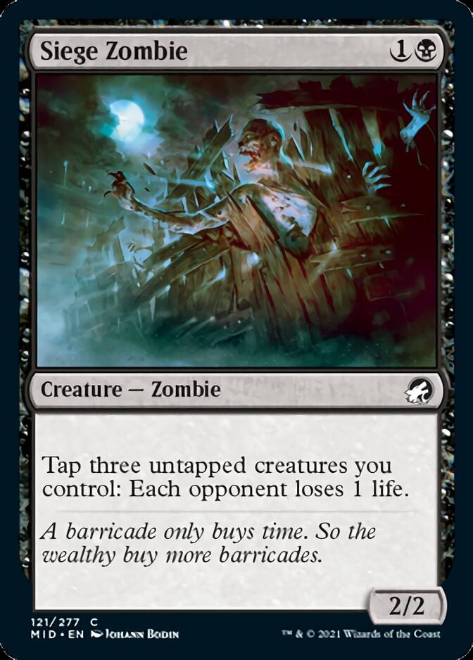 Siege Zombie [Innistrad: Midnight Hunt] - The Mythic Store | 24h Order Processing