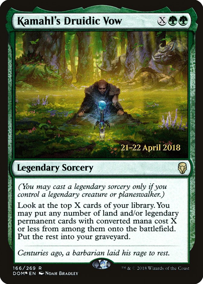 Kamahl's Druidic Vow [Dominaria Prerelease Promos] - The Mythic Store | 24h Order Processing