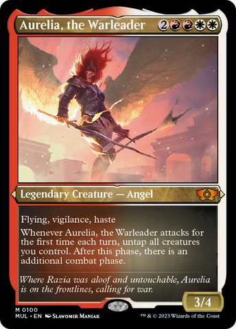 Aurelia, the Warleader (Foil Etched) [Multiverse Legends] - The Mythic Store | 24h Order Processing