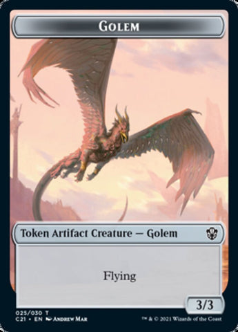 Golem (025) // Thopter Double-Sided Token [Commander 2021 Tokens] - The Mythic Store | 24h Order Processing