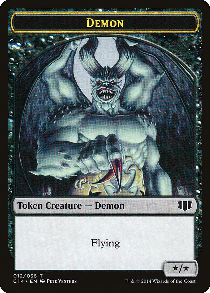 Demon (012/036) // Zombie (016/036) Double-Sided Token [Commander 2014 Tokens] - The Mythic Store | 24h Order Processing