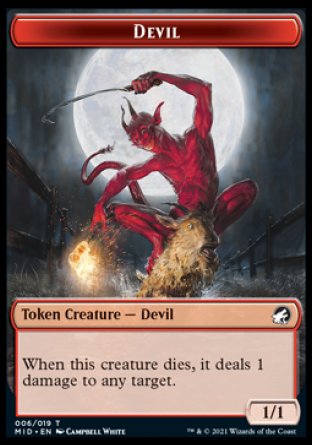 Spirit // Devil Double-Sided Token [Innistrad: Midnight Hunt Tokens] - The Mythic Store | 24h Order Processing