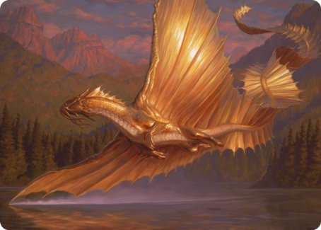 Adult Gold Dragon Art Card [Dungeons & Dragons: Adventures in the Forgotten Realms Art Series] - The Mythic Store | 24h Order Processing