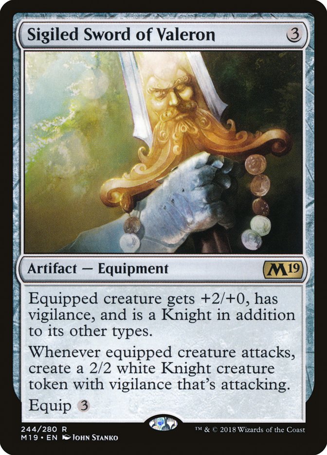 Sigiled Sword of Valeron [Core Set 2019] - The Mythic Store | 24h Order Processing