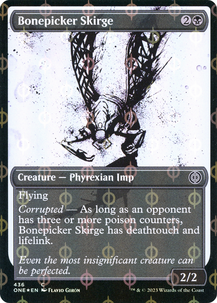 Bonepicker Skirge (Showcase Ichor Step-and-Compleat Foil) [Phyrexia: All Will Be One] - The Mythic Store | 24h Order Processing