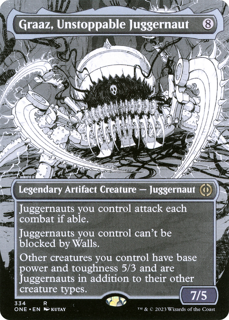 Graaz, Unstoppable Juggernaut (Borderless Manga) [Phyrexia: All Will Be One] - The Mythic Store | 24h Order Processing