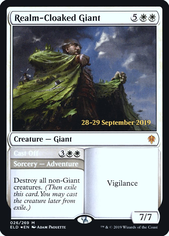 Realm-Cloaked Giant // Cast Off [Throne of Eldraine Prerelease Promos] - The Mythic Store | 24h Order Processing