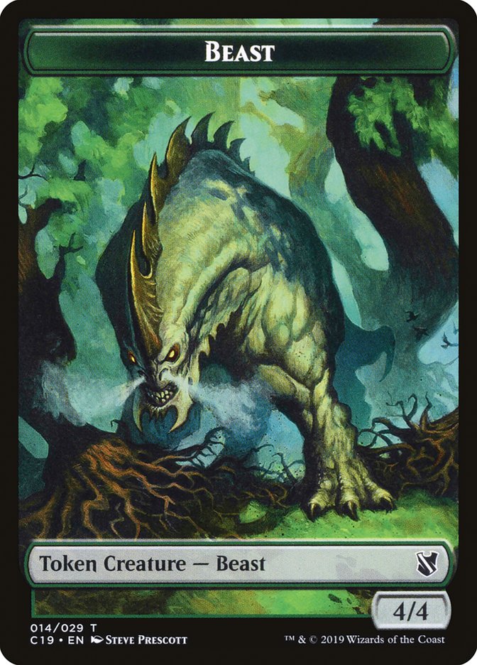 Beast (014) // Wurm Double-Sided Token [Commander 2019 Tokens] - The Mythic Store | 24h Order Processing