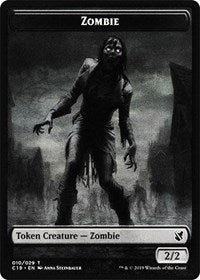 Zombie (010) // Zombie (011) Double-Sided Token [Commander 2019 Tokens] - The Mythic Store | 24h Order Processing