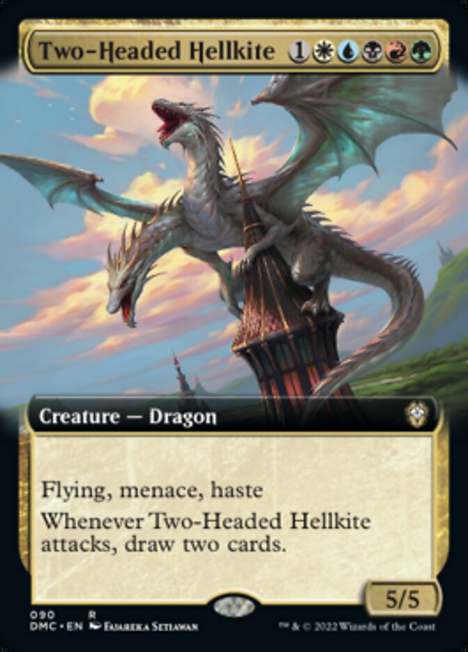 Two-Headed Hellkite (Extended Art) [Dominaria United Commander] - The Mythic Store | 24h Order Processing