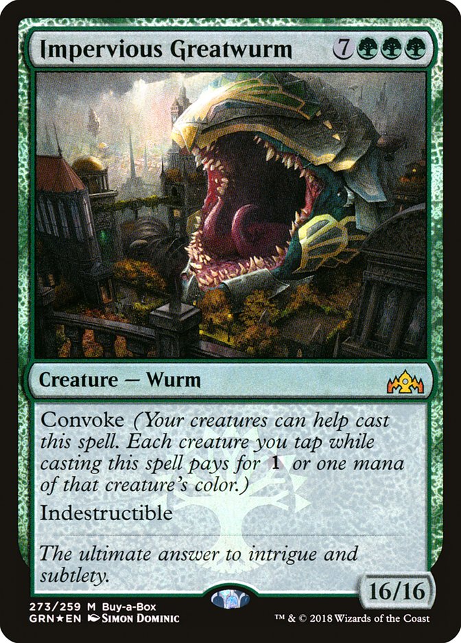 Impervious Greatwurm (Buy-A-Box) [Guilds of Ravnica] - The Mythic Store | 24h Order Processing