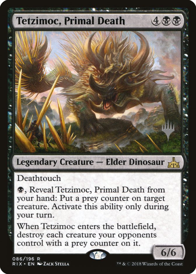 Tetzimoc, Primal Death (Promo Pack) [Rivals of Ixalan Promos] - The Mythic Store | 24h Order Processing