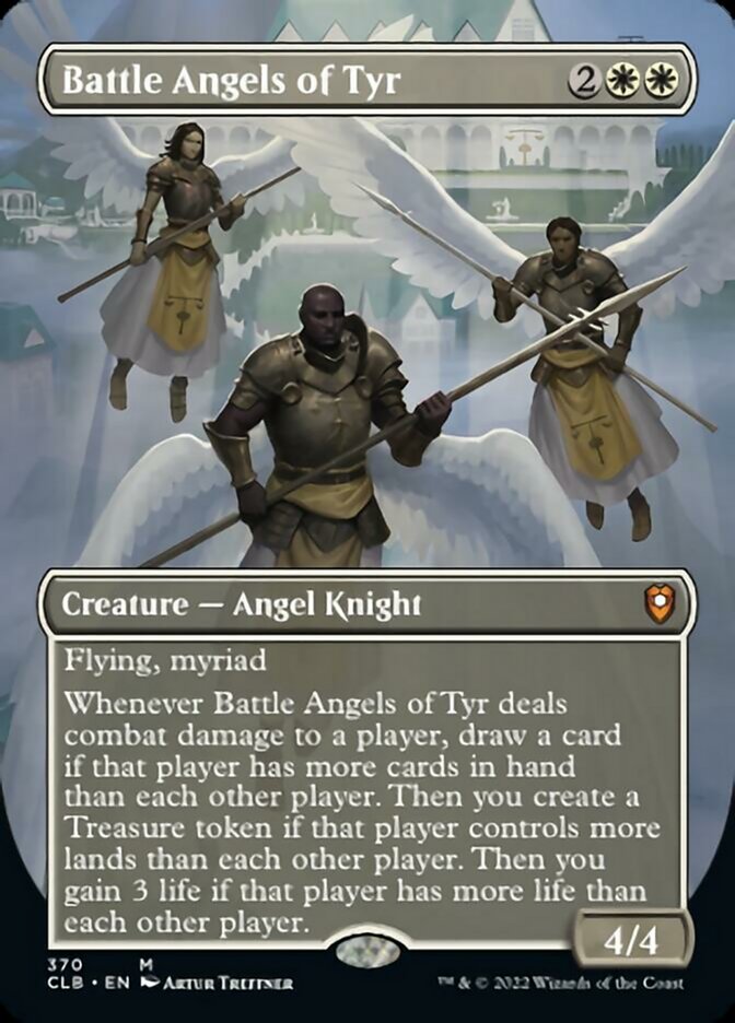 Battle Angels of Tyr (Borderless Alternate Art) [Commander Legends: Battle for Baldur's Gate] - The Mythic Store | 24h Order Processing