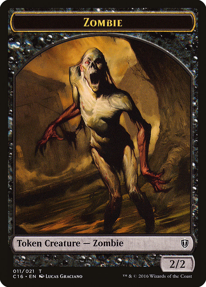 Zombie // Worm Double-Sided Token [Commander 2016 Tokens] - The Mythic Store | 24h Order Processing