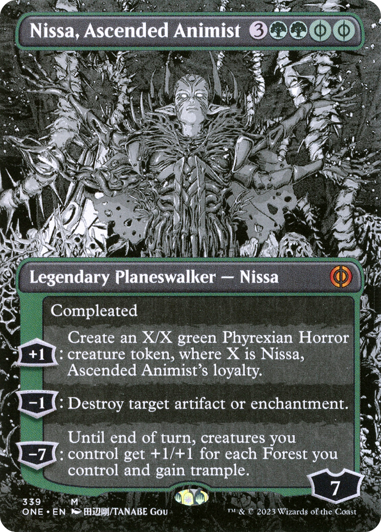 Nissa, Ascended Animist (Borderless Manga) [Phyrexia: All Will Be One] - The Mythic Store | 24h Order Processing