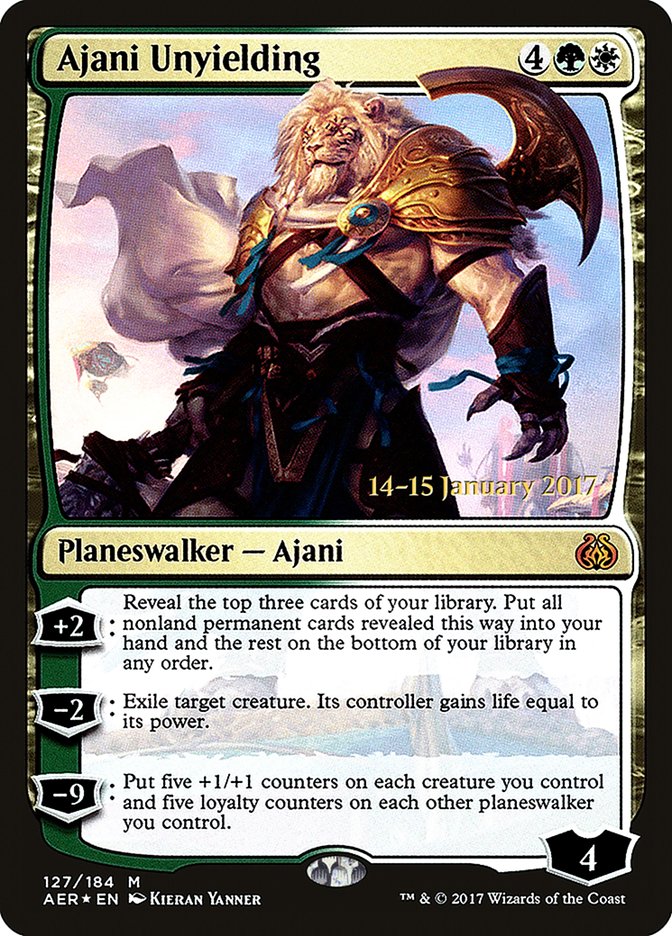 Ajani Unyielding [Aether Revolt Prerelease Promos] - The Mythic Store | 24h Order Processing