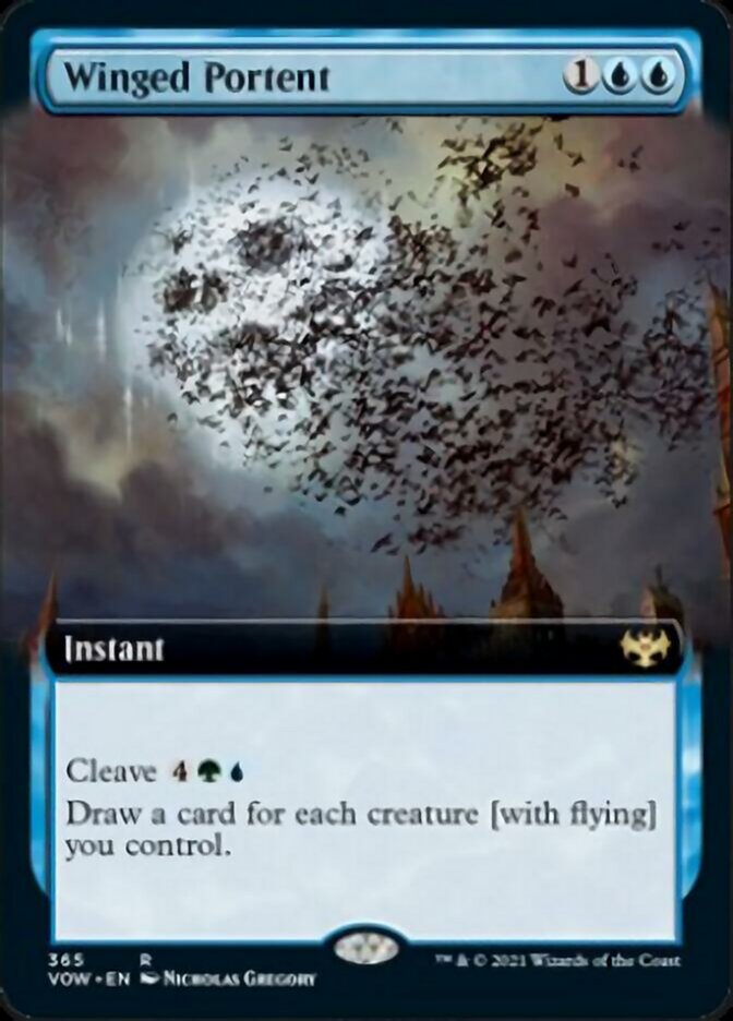 Winged Portent (Extended Art) [Innistrad: Crimson Vow] - The Mythic Store | 24h Order Processing