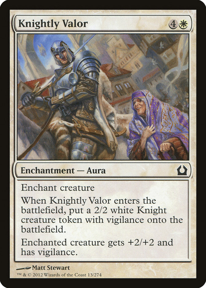 Knightly Valor [Return to Ravnica] - The Mythic Store | 24h Order Processing