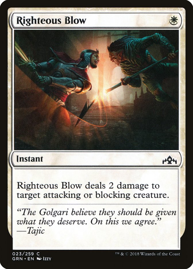 Righteous Blow [Guilds of Ravnica] - The Mythic Store | 24h Order Processing