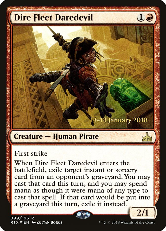 Dire Fleet Daredevil [Rivals of Ixalan Prerelease Promos] - The Mythic Store | 24h Order Processing