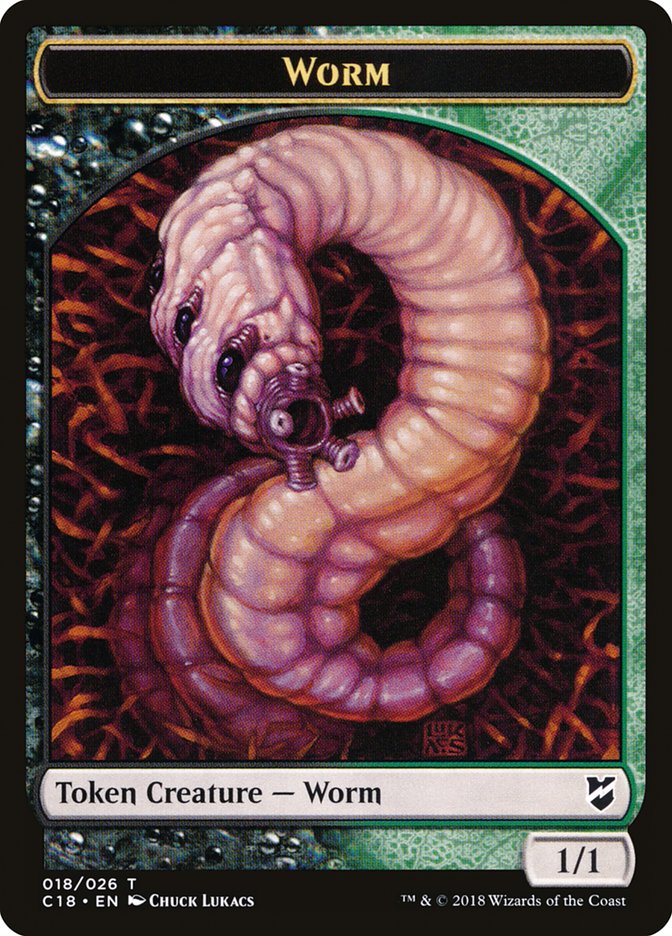Cat Warrior // Worm Double-Sided Token [Commander 2018 Tokens] - The Mythic Store | 24h Order Processing