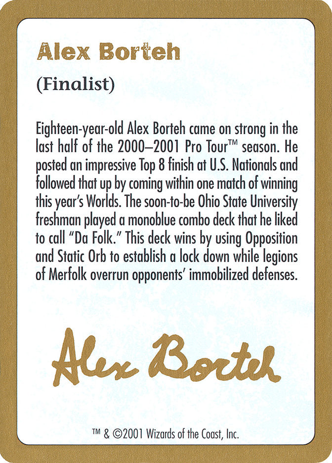 Alex Borteh Bio [World Championship Decks 2001] - The Mythic Store | 24h Order Processing