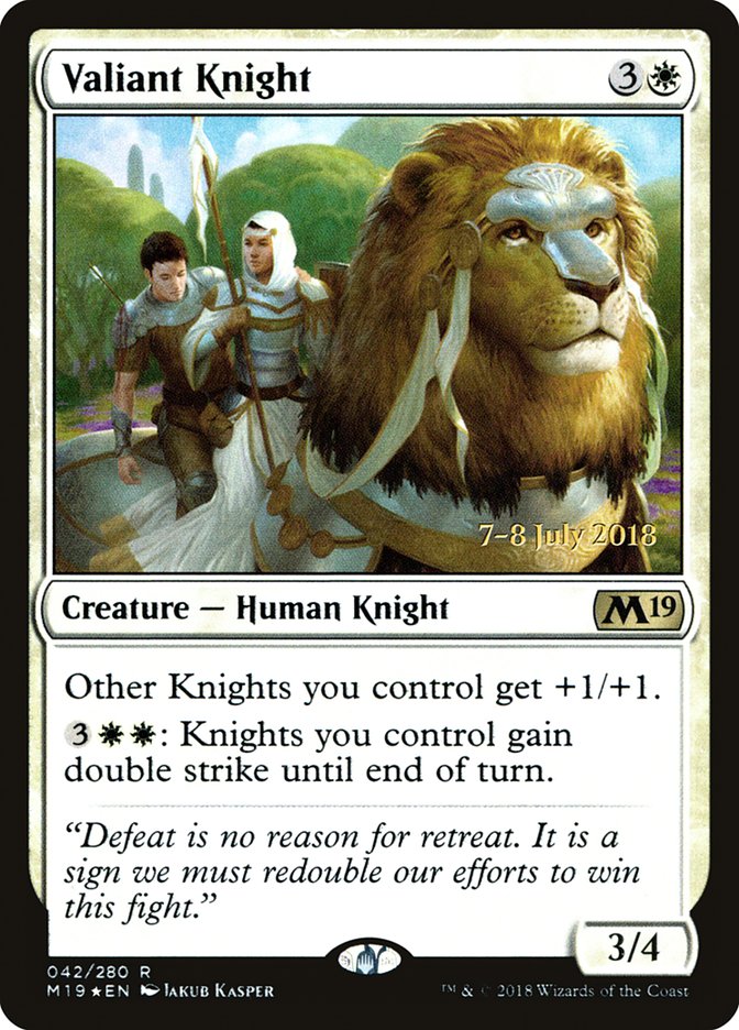 Valiant Knight [Core Set 2019 Prerelease Promos] - The Mythic Store | 24h Order Processing