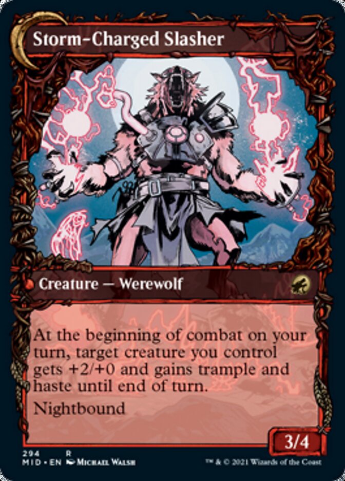 Reckless Stormseeker // Storm-Charged Slasher (Showcase Equinox) [Innistrad: Midnight Hunt] - The Mythic Store | 24h Order Processing