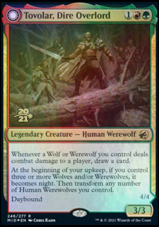 Tovolar, Dire Overlord // Tovolar, the Midnight Scourge [Innistrad: Midnight Hunt Prerelease Promos] - The Mythic Store | 24h Order Processing