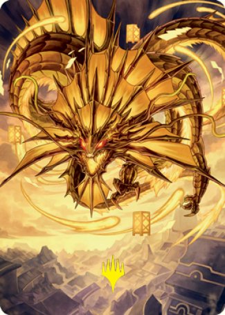 Ao, the Dawn Sky 2 Art Card (Gold-Stamped Signature) [Kamigawa: Neon Dynasty Art Series] - The Mythic Store | 24h Order Processing