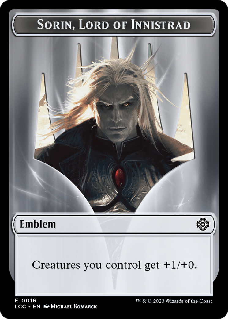 Emblem - Sorin, Lord of Innistrad // Vampire (0004) Double-Sided Token [The Lost Caverns of Ixalan Commander Tokens] - The Mythic Store | 24h Order Processing
