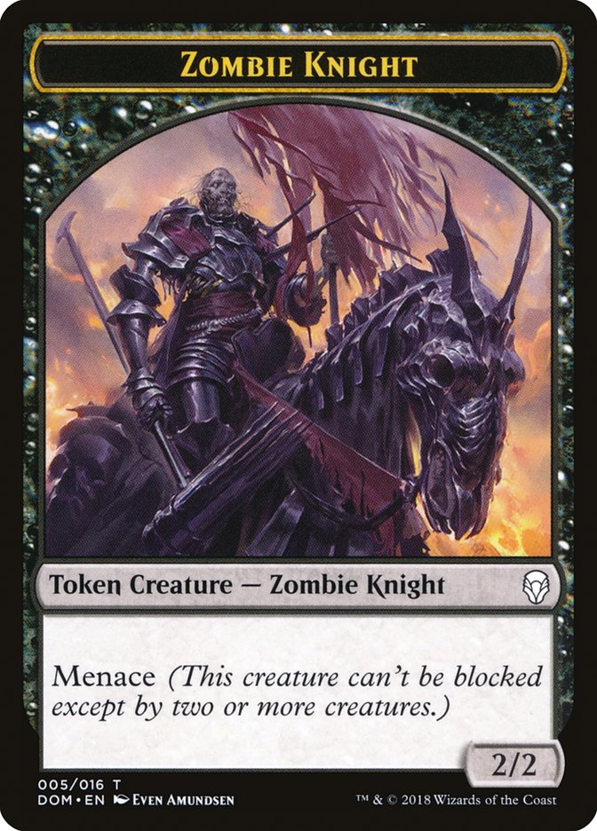 Zombie Knight Token [Dominaria Tokens] - The Mythic Store | 24h Order Processing