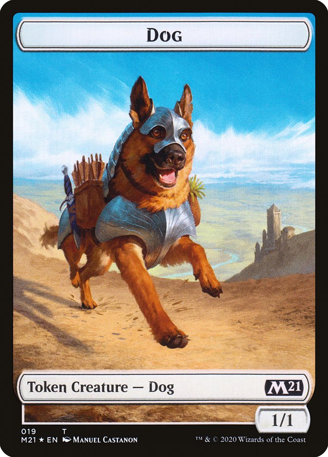 Cat (011) // Dog Double-Sided Token [Core Set 2021 Tokens] - The Mythic Store | 24h Order Processing