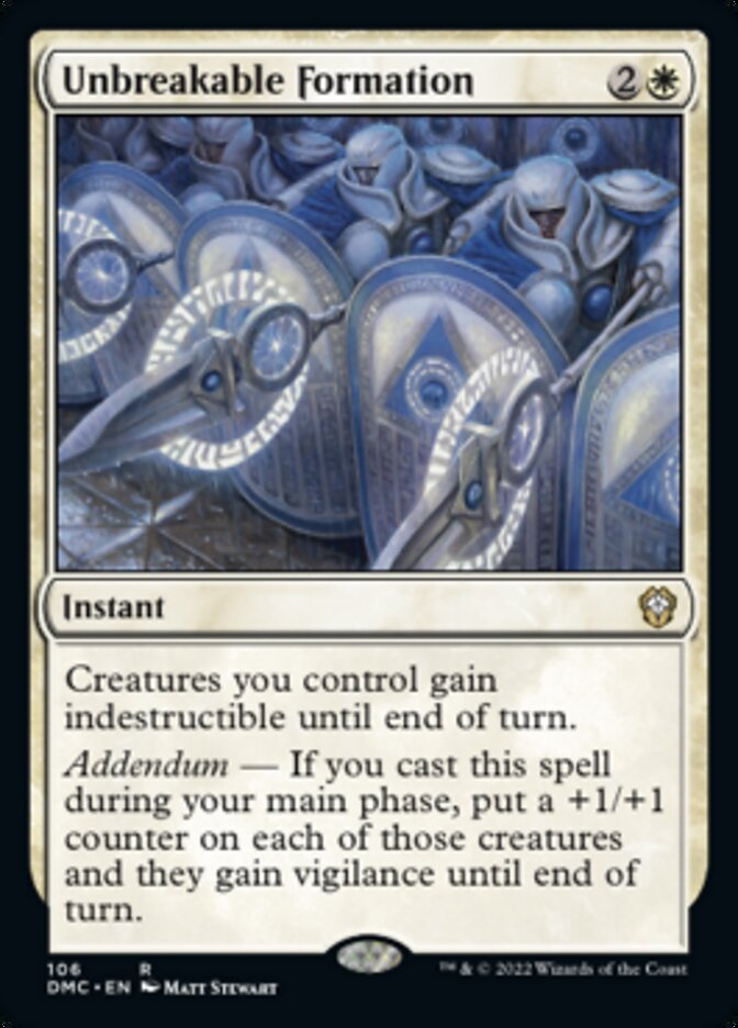 Unbreakable Formation [Dominaria United Commander] - The Mythic Store | 24h Order Processing