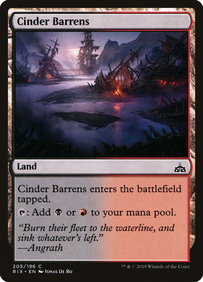 Cinder Barrens [Rivals of Ixalan] - The Mythic Store | 24h Order Processing