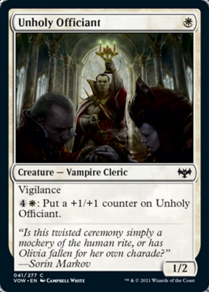 Unholy Officiant [Innistrad: Crimson Vow] - The Mythic Store | 24h Order Processing