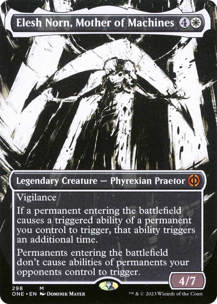 Elesh Norn, Mother of Machines (Borderless Ichor) [Phyrexia: All Will Be One] - The Mythic Store | 24h Order Processing