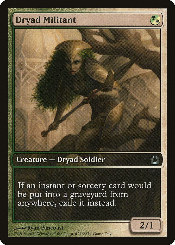 Dryad Militant (Game Day) (Extended Art) [Return to Ravnica Promos] - The Mythic Store | 24h Order Processing