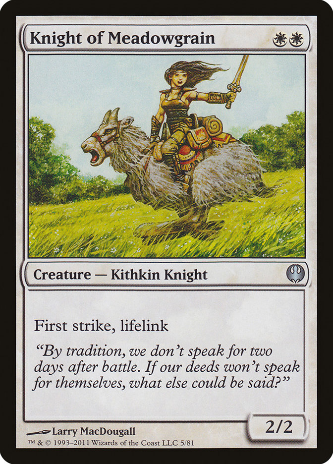 Knight of Meadowgrain [Duel Decks: Knights vs. Dragons] - The Mythic Store | 24h Order Processing